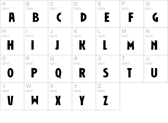 Niobium uppercase A-Z preview