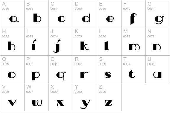 NipAndTuck uppercase A-Z preview