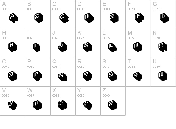 nippon blocks uppercase A-Z preview