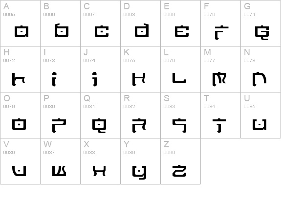 Nippon Tech Normal uppercase A-Z preview