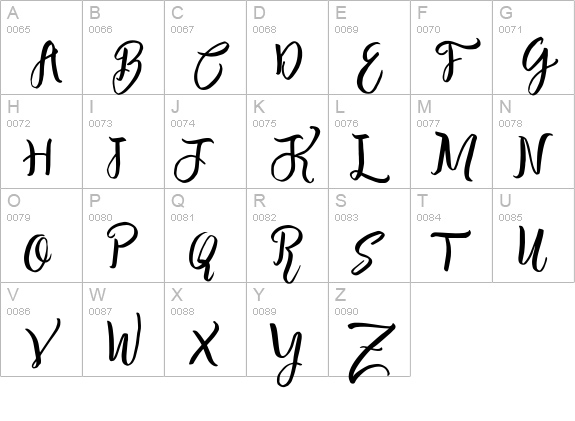 Nirmana Regular uppercase A-Z preview