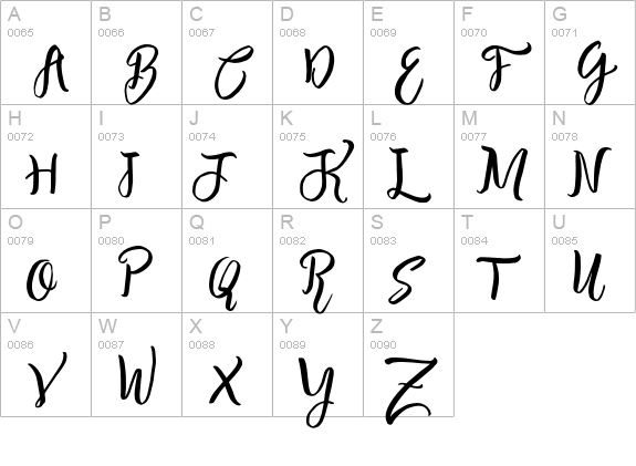 Nirmana SS2 Regular uppercase A-Z preview