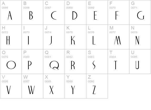 Nite Regular uppercase A-Z preview