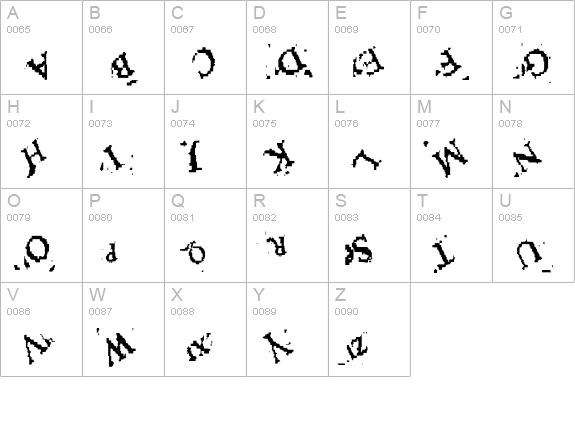 Niwida uppercase A-Z preview