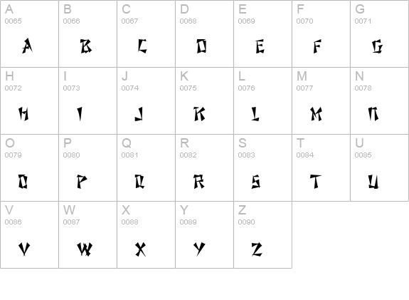 Nixon InChina uppercase A-Z preview