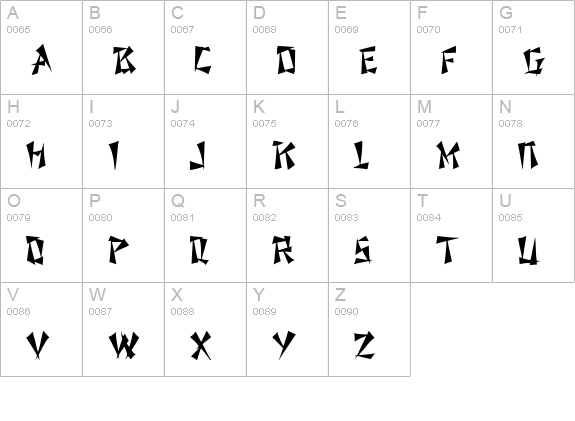 Nixon Regular uppercase A-Z preview