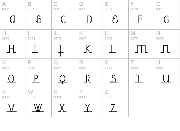 NixonScript uppercase A-Z preview