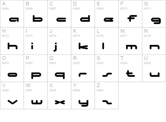 No Clocks uppercase A-Z preview