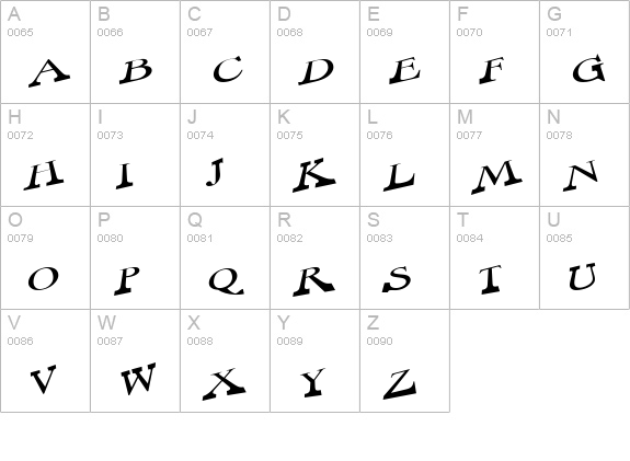 No Control uppercase A-Z preview