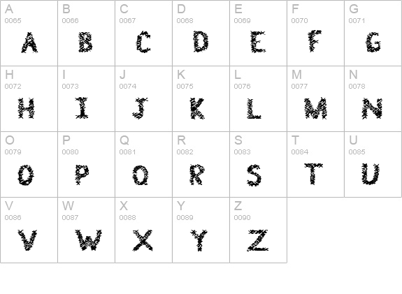 No Problem uppercase A-Z preview