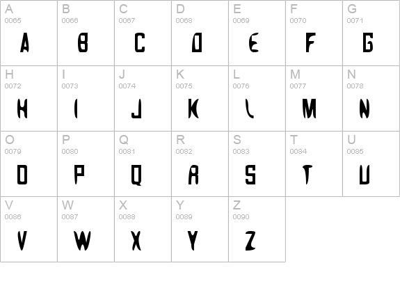 Noasarck Quattro uppercase A-Z preview