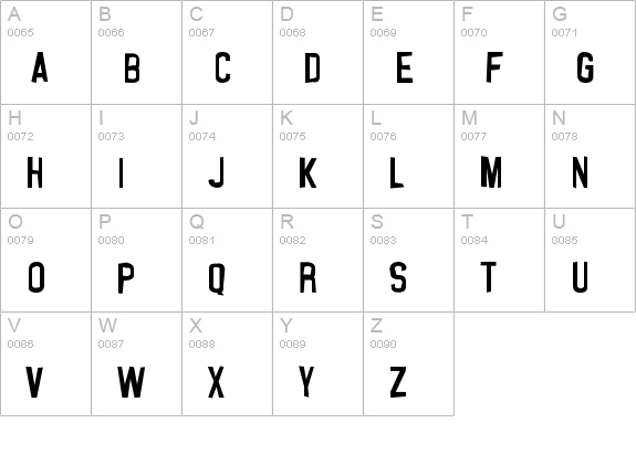 Noasarck Sporadico uppercase A-Z preview