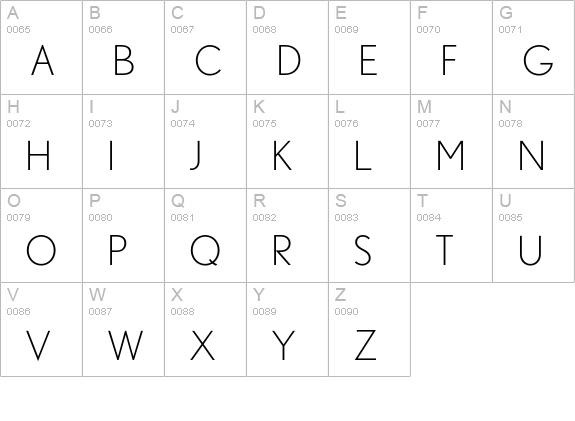 Nobel-Light uppercase A-Z preview