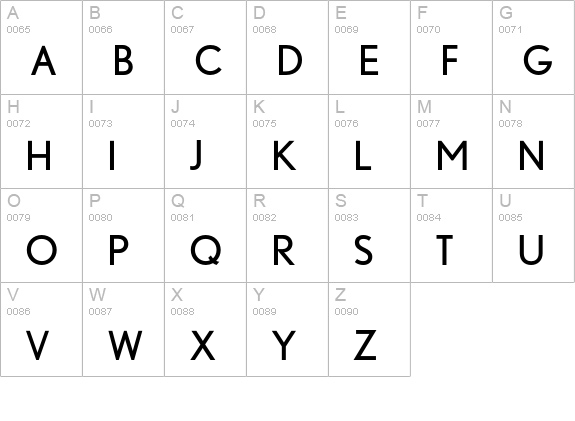 Nobel-Regular uppercase A-Z preview