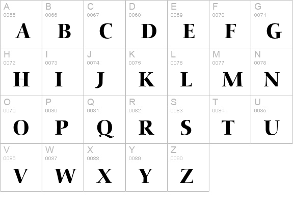 Nofret BQ Medium uppercase A-Z preview