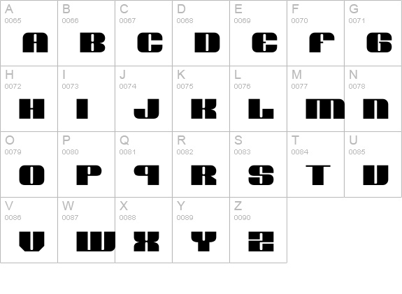 Nolo Contendre uppercase A-Z preview