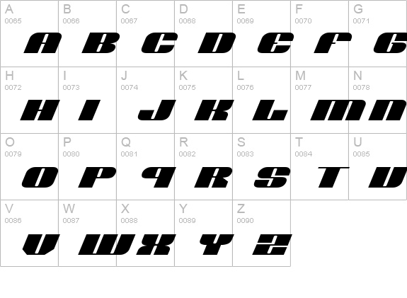 Nolo Contendre ExpItal uppercase A-Z preview