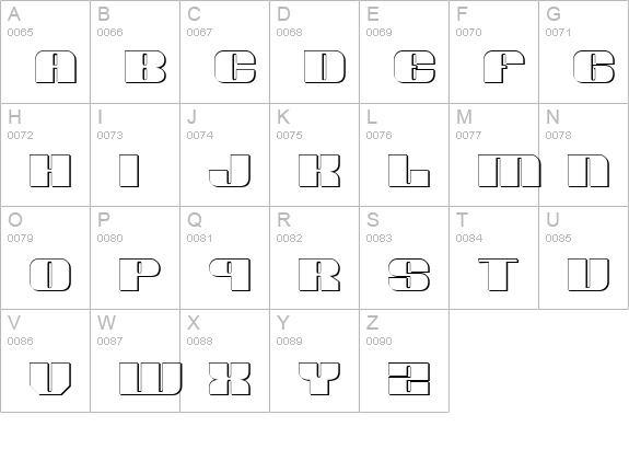 Nolo Contendre Shadow uppercase A-Z preview
