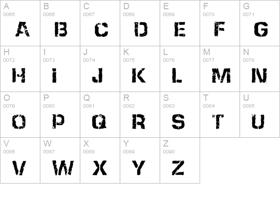 None Shall Pass uppercase A-Z preview