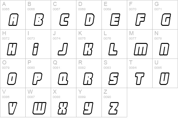 Nonstop [italic] uppercase A-Z preview