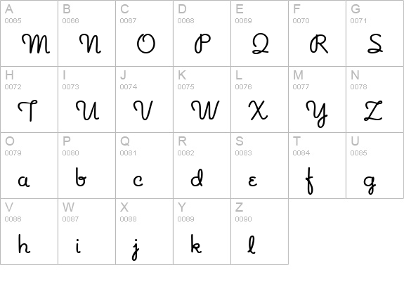 NoodleScript uppercase A-Z preview