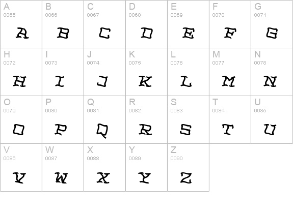 NoPainRight Bold uppercase A-Z preview