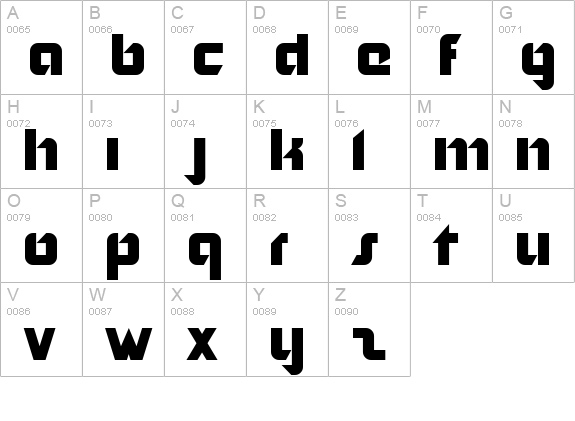 Nordic uppercase A-Z preview