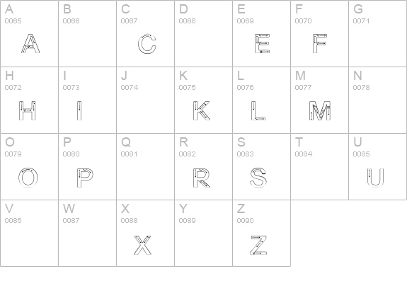 Nordspur uppercase A-Z preview