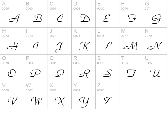 Normajean uppercase A-Z preview