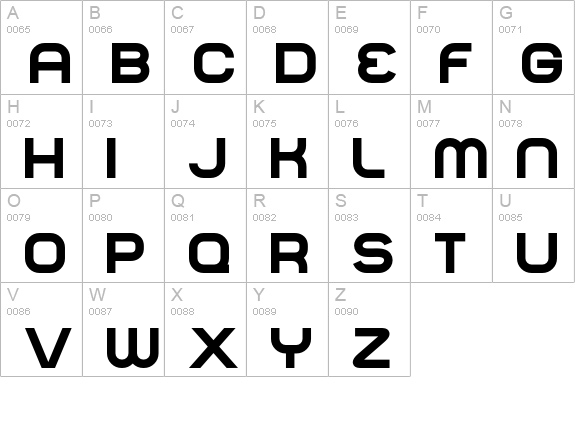 NORMAL uppercase A-Z preview