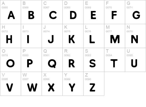 NorthBergen-Regular uppercase A-Z preview