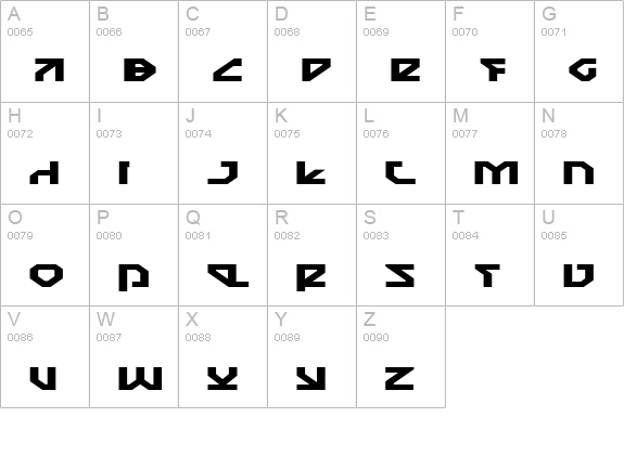 Nostromo Expanded uppercase A-Z preview