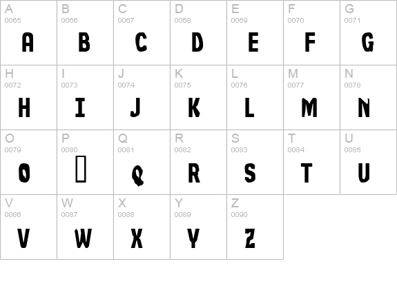Not So Slim Jim uppercase A-Z preview