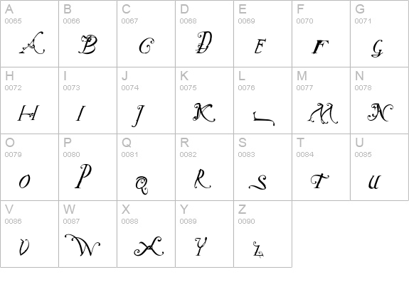 NotCaslonTwo uppercase A-Z preview