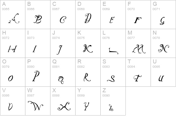 NotCaslonTwo Regular uppercase A-Z preview