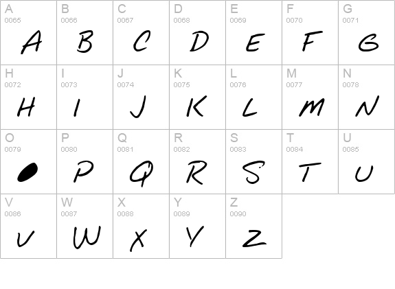 Notepad uppercase A-Z preview