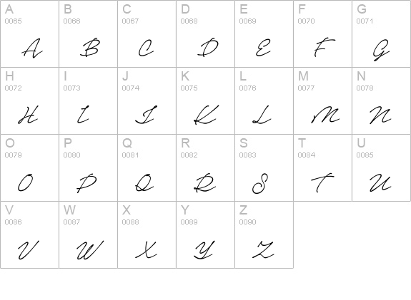 Notera Personal Use Only uppercase A-Z preview