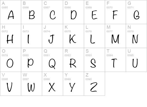 Noteworthy Light uppercase A-Z preview