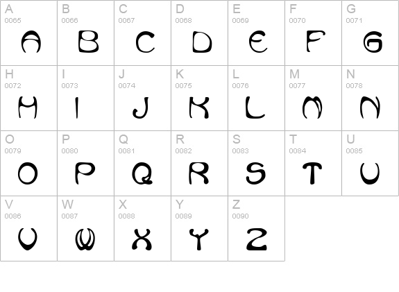 NouveauRiche Heavy uppercase A-Z preview