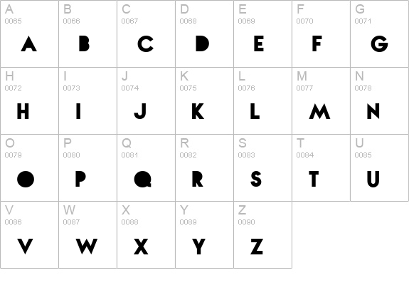 Nova SOLID SOLID uppercase A-Z preview