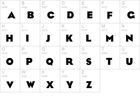 NovaBold uppercase A-Z preview