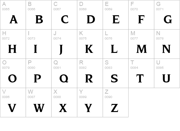 Novarese Bold BT uppercase A-Z preview