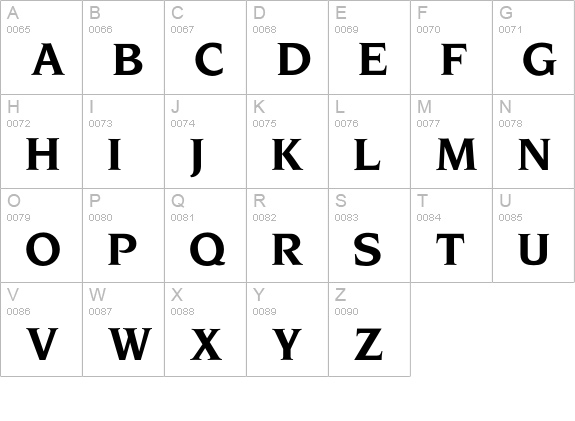 NovareseBold uppercase A-Z preview