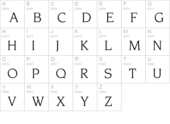 NovareseBook uppercase A-Z preview