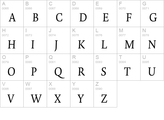 Novel Pro Light It uppercase A-Z preview