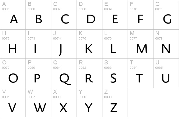 Novel Sans Rd Pro Regular uppercase A-Z preview