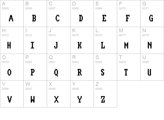 November uppercase A-Z preview