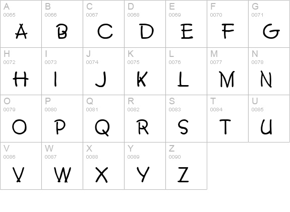 Novene uppercase A-Z preview