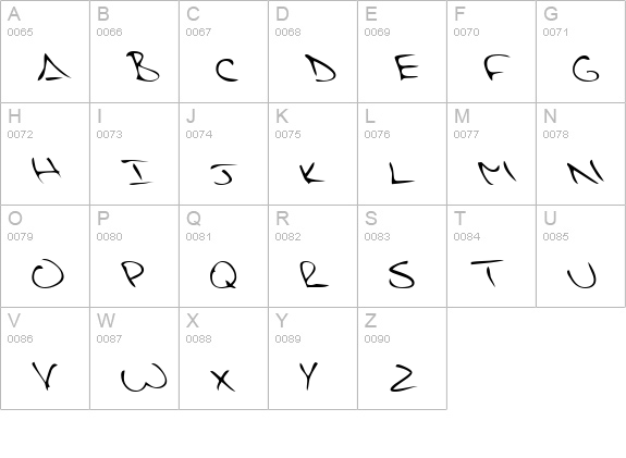 NoviasHand Regular uppercase A-Z preview