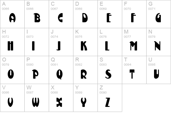 NovSchmozKapopNF uppercase A-Z preview